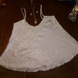Carrera White Chemise with Lace Detail